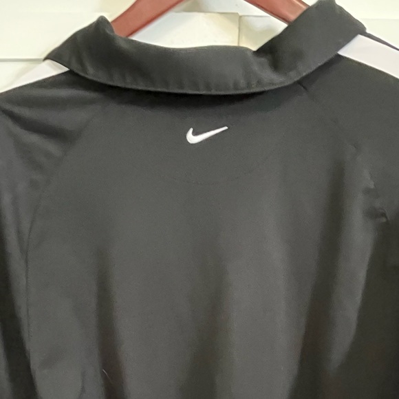 Nike Sport Polo Shirt Dryfit Black & White - Picture 3 of 4